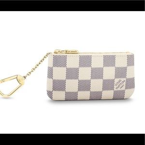 Louis Vuitton Damier Azur Canvas keyring.